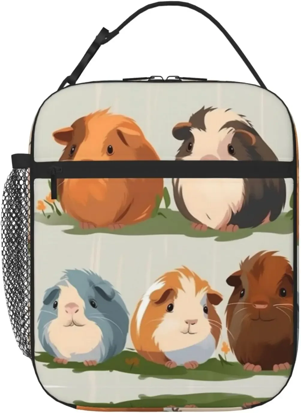 

Guinea Pig Illustration Insulated Lunch Bag Waterproof Lunch Tote Reusable Lunch Cooler Bag For Work Office Picnic Travel