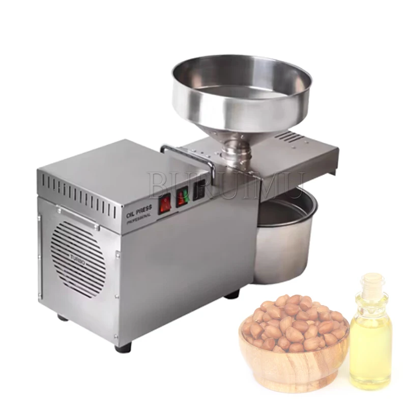 Intelligent Oil Press Automatic Household Stainless Steel Hot Cold Oil Extraction Machine Temperature Control Sesame Oil Peanut