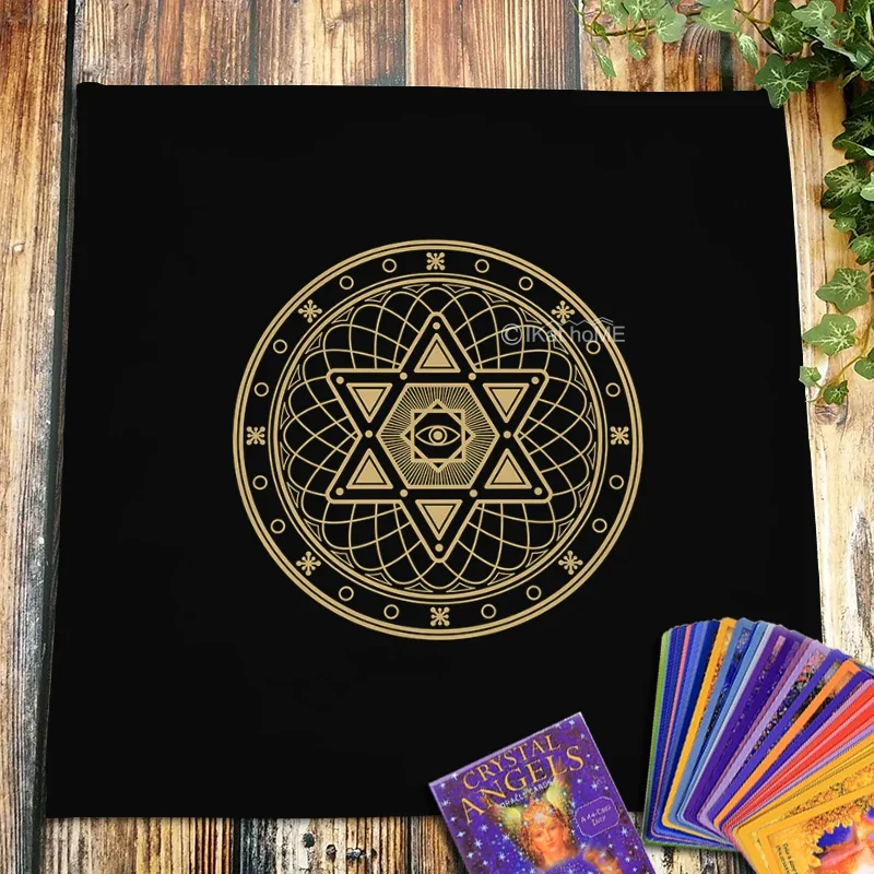 Spiritual Merkabah All-seeing Eye Magic Seal Tarot Tablecloth Altar Cloth Pagan Pendulum Divination Astrology Oracle Card Pads