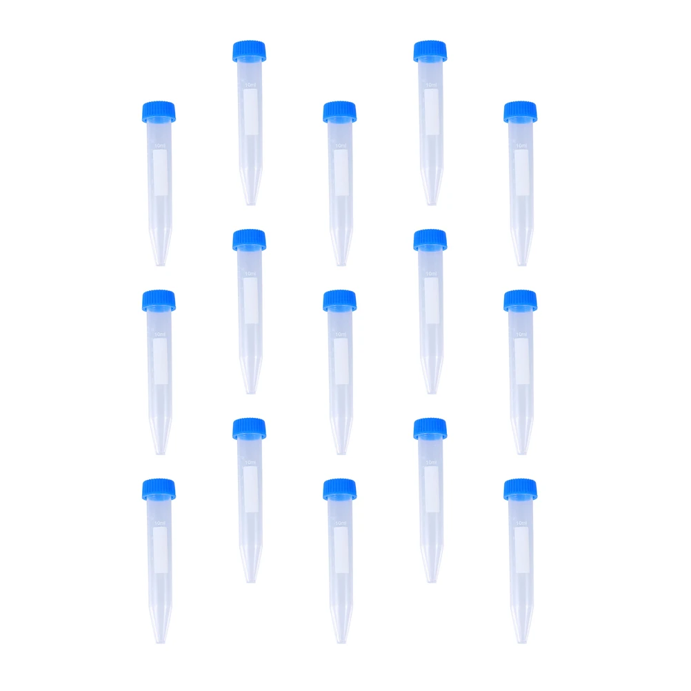 

50 Pcs Tube with Scale Science Tubes Experiment Test Plastic 10ml Laboratory Centrifugal
