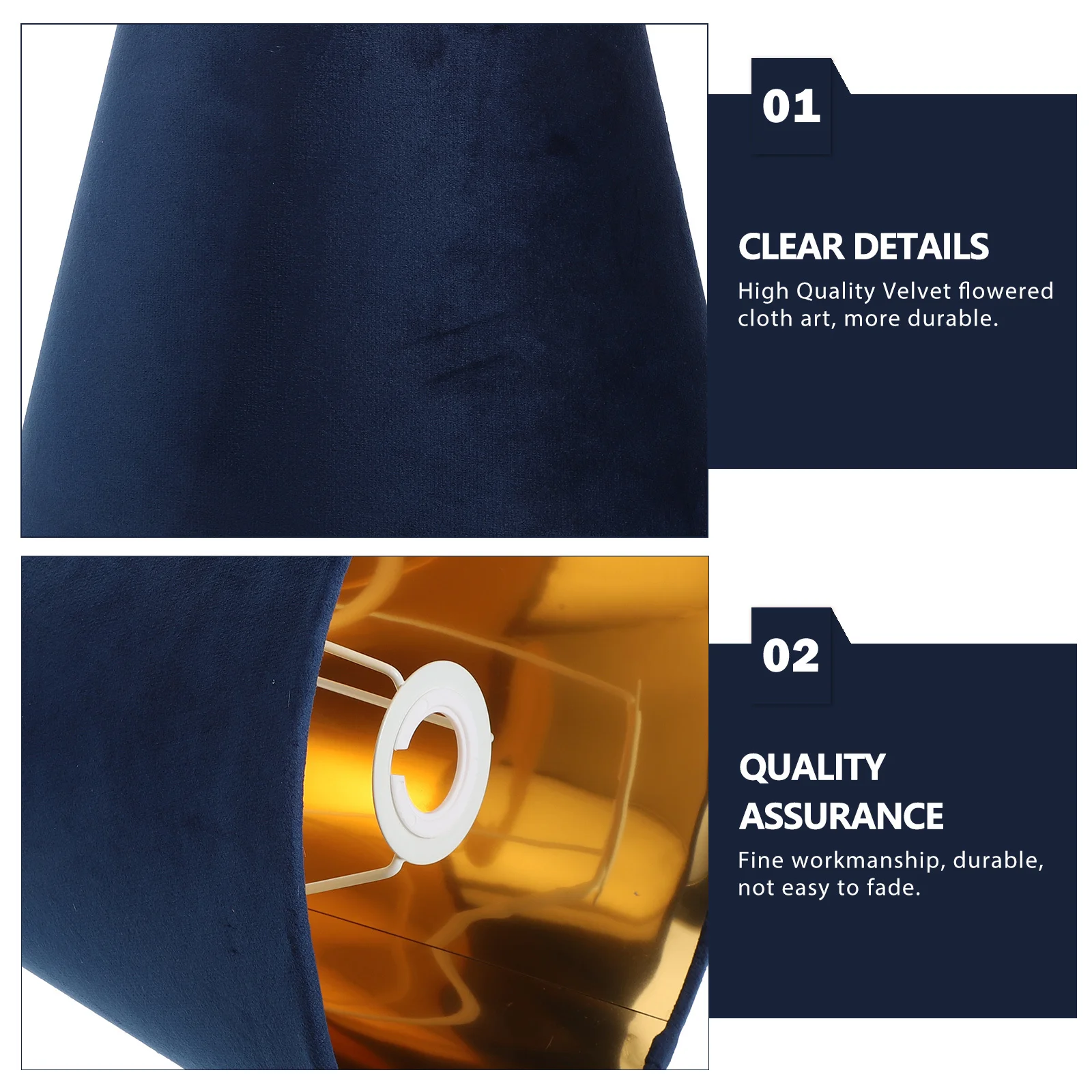 Gold Lined Lampshade High-Quality Cloth For Wall Floor Bedside Lamp Lightweight Decorative Light Cover Simple Design Table Lamp