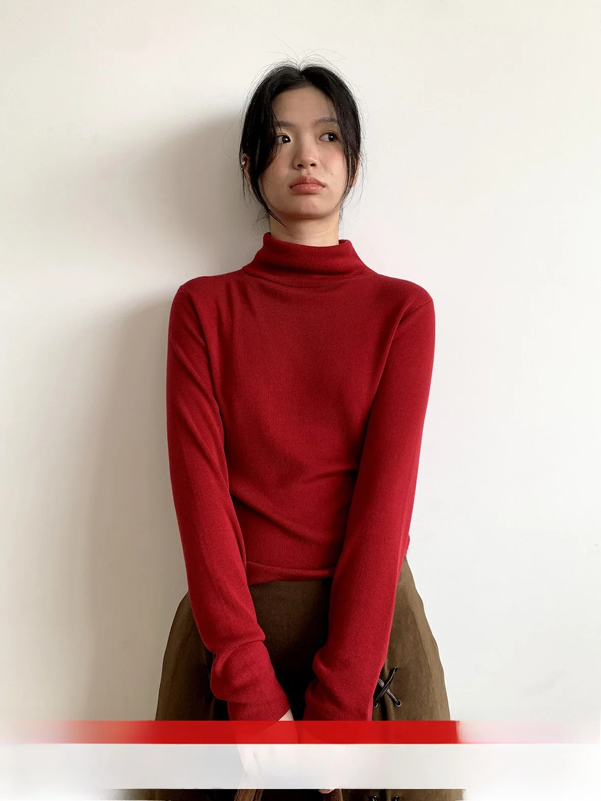 

Dosordonts Wool Silk Knitted Base irt Slim Fit Turtlene Sweater Women Autumn Winter Long Sve Commute Sle Faion