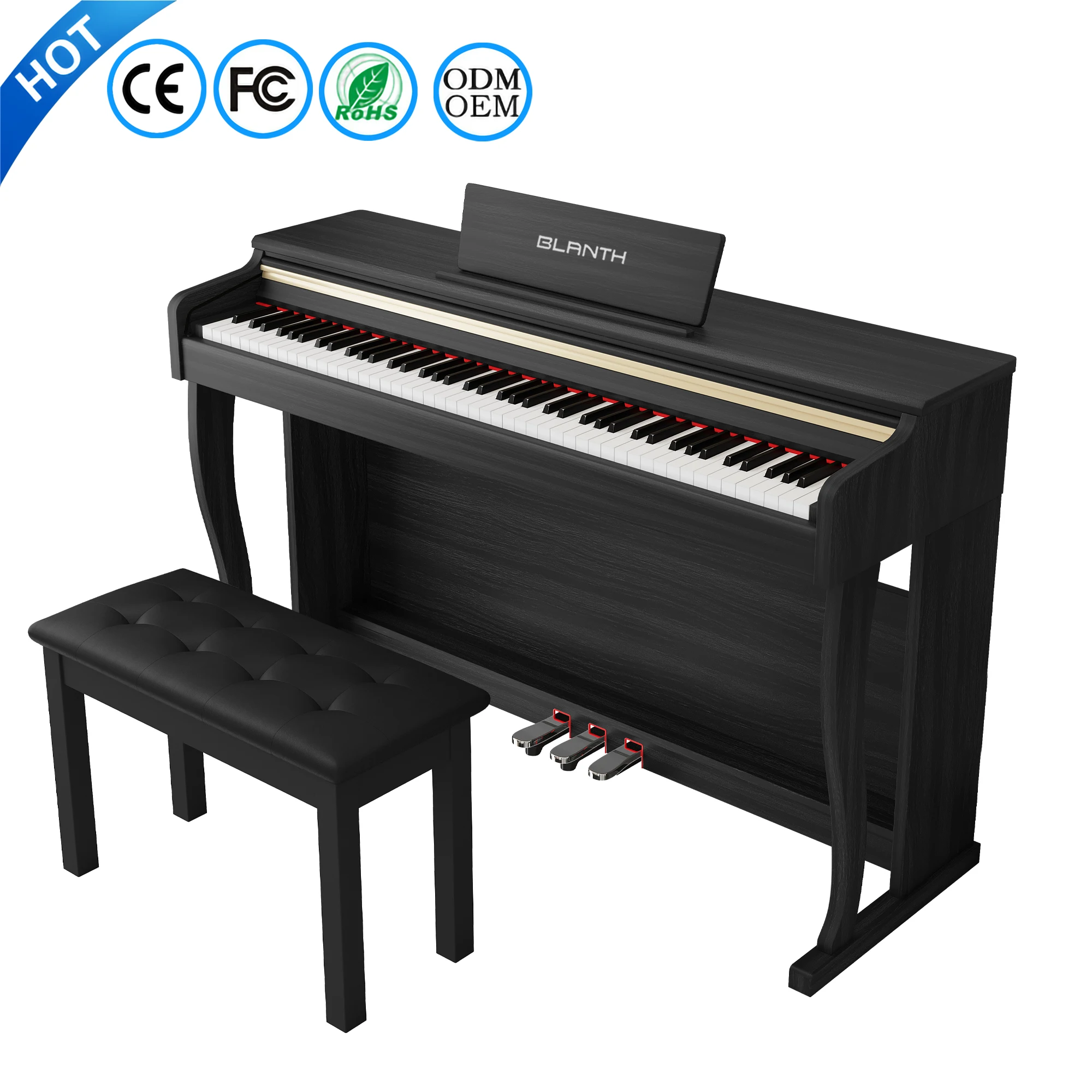 BLANTH 88 key weighted digital piano grand piano 88 key electronic piano professionnel music keyboard