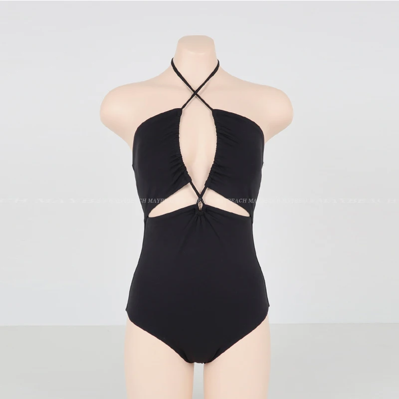 Triangle One Piece Swimming Suit for Women Covering The Belly Showing Slim Weight Beach Resort Spring Swimming Suit for Women