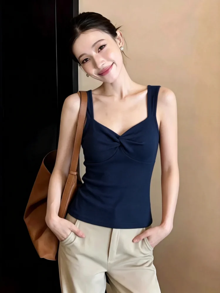 Women's Slim Fit Cotton Tank Top 95% Cotton Summer Base Layer Inner Wear Outerwear Casual Simple Style plus Size