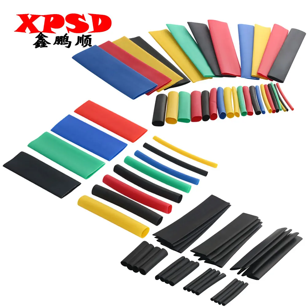 

127PCS/328PCS/530PCS Set Polyolefin Shrinking Assorted Heat Shrink Tube Wire Cable Insulated Sleeving Tubing Set 2:1