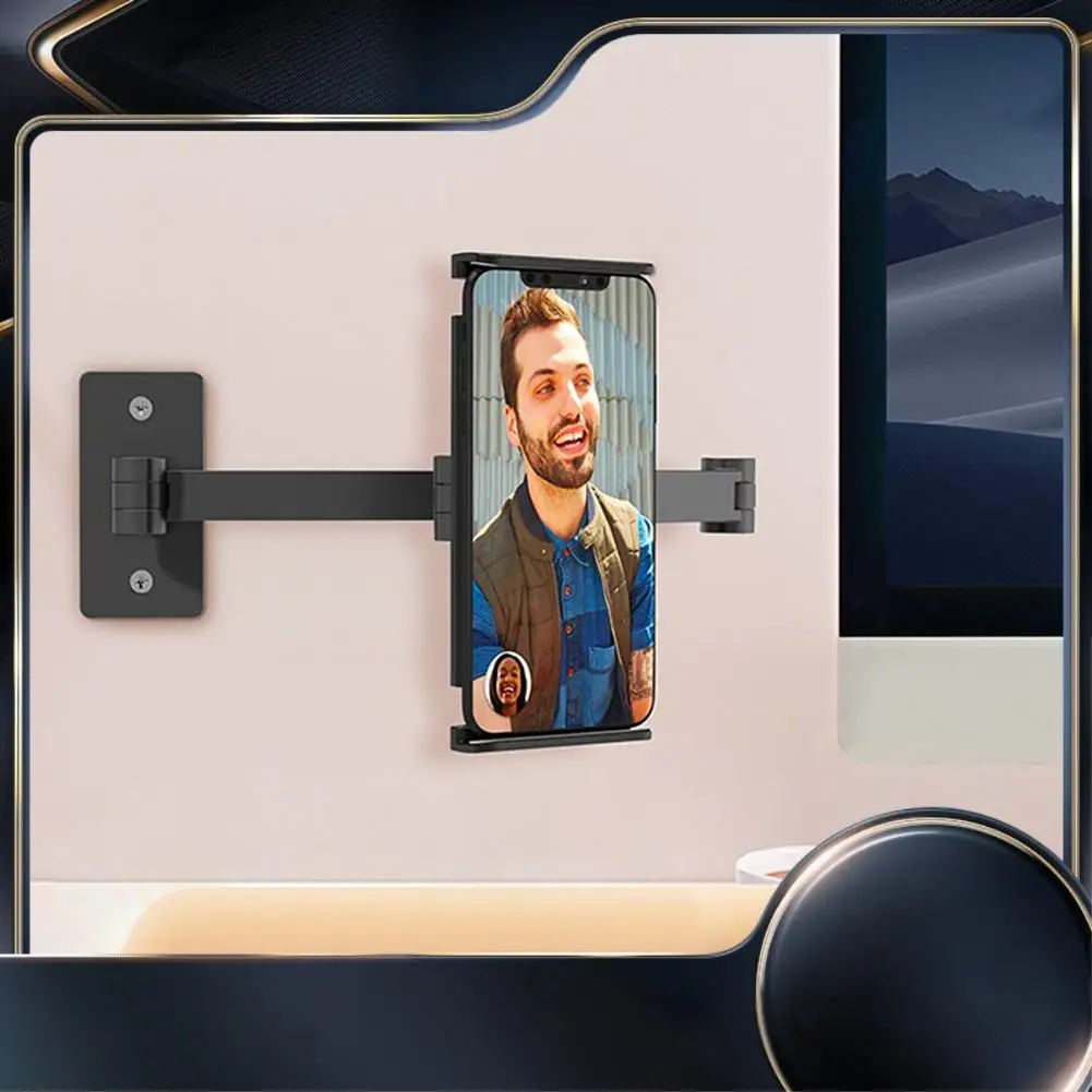

Kitchen Tablet Wall Mount Arm Foldable Adjustable 4.7-12.9 Inch Tablet Mobile Phone Holder-N34R