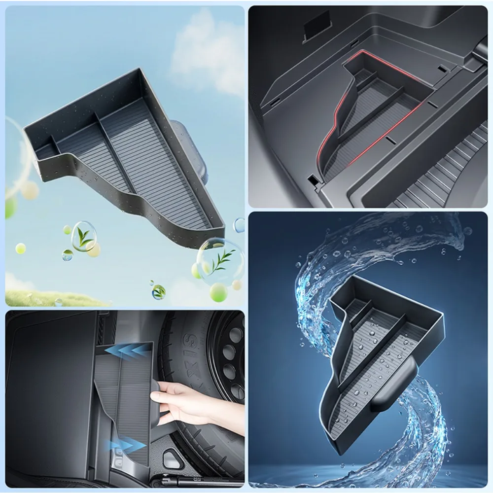 Für Toyota RAV4 2026-2028 Linker Kofferraum-Aufbewahrungsbox ABS Schwarz Laderaum-Organizer Multifunktionsbehälter Auto-Innenausstattung Pro – Detail 5