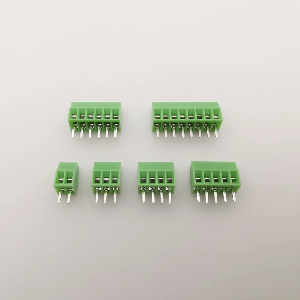 10Pcs KF128 PCB Screw Terminal Block Connector 2.54mm Pitch Splice PCB Mounting Adapter 2/3/4/5/6/7/9/10/12/16Pin