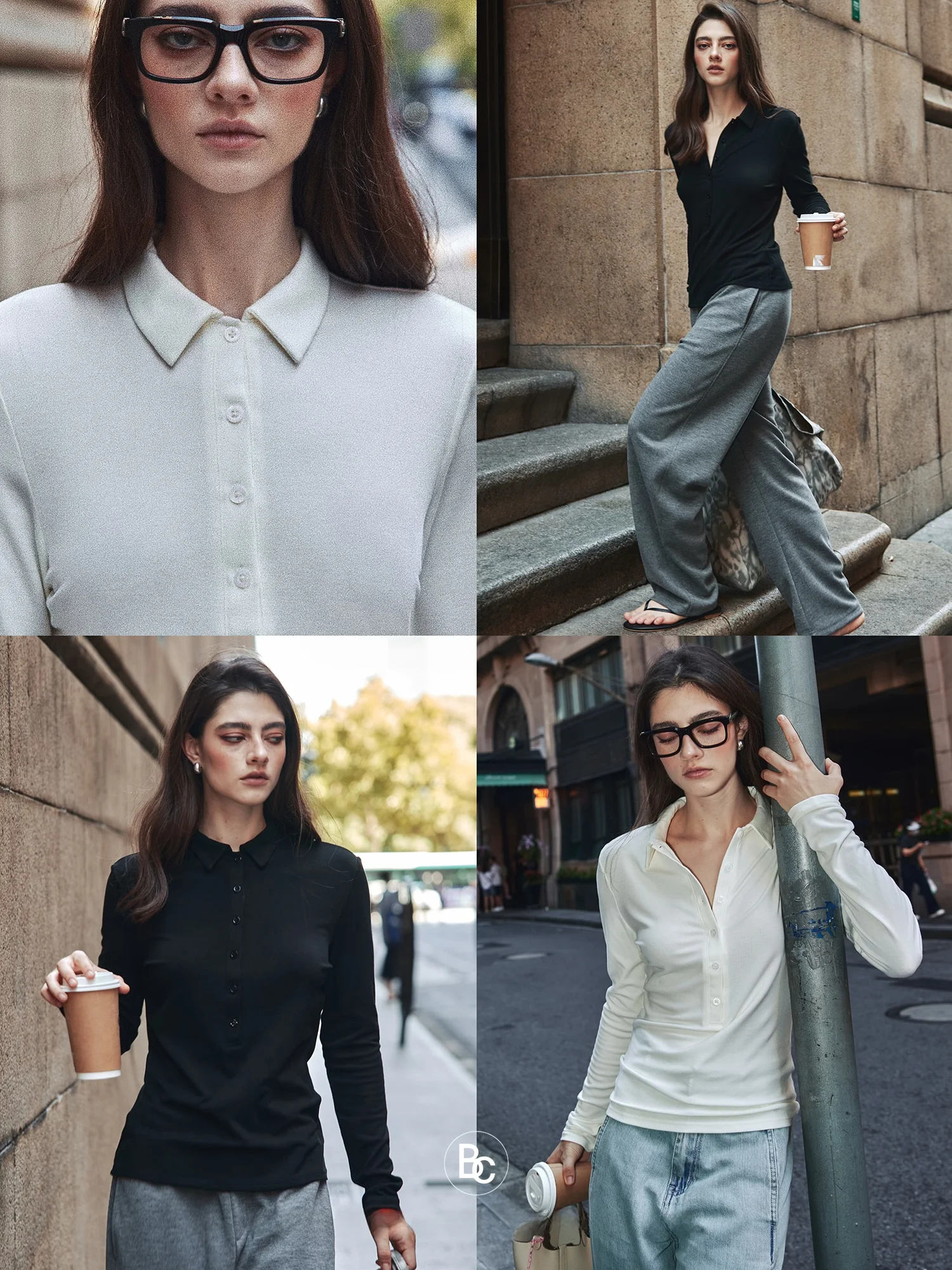 

Betchow Casual Pure Color Camere Button-Up Knitwear Base irt 2 Colors Leisure Sle Women's Faion Autumn Season