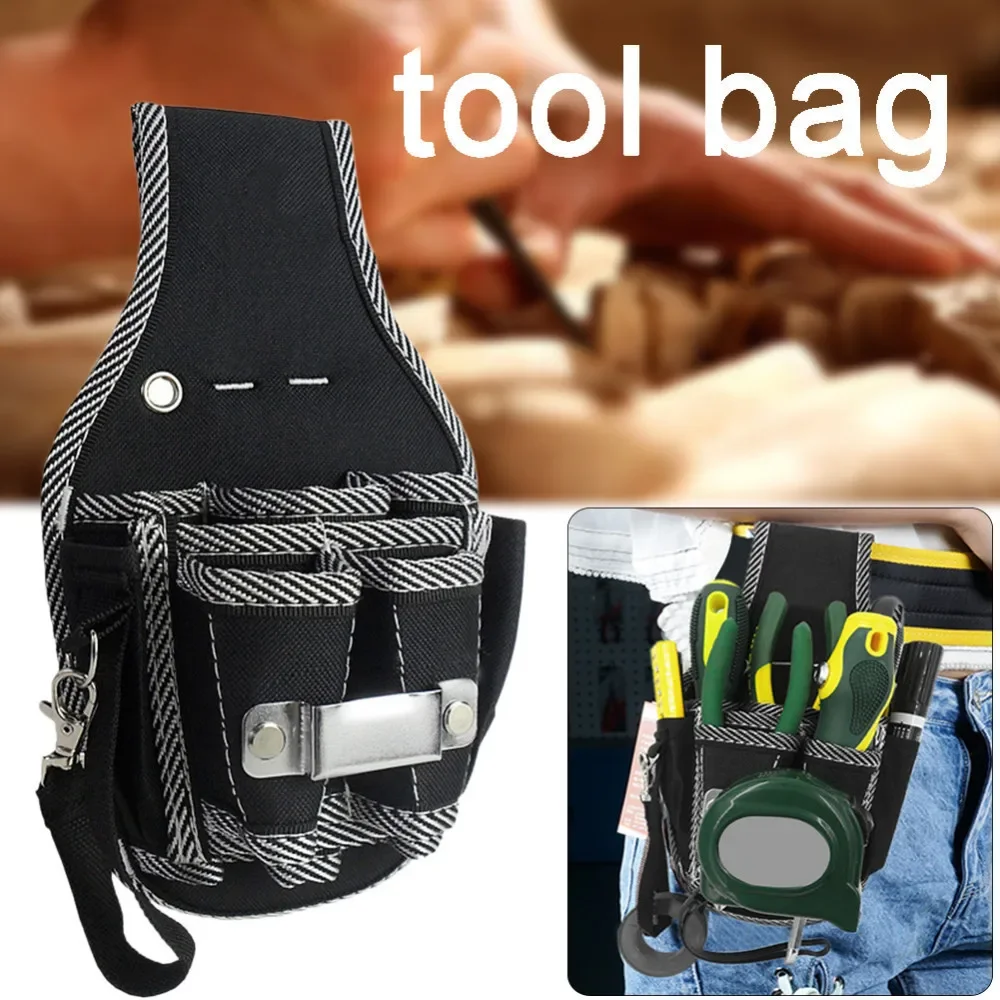 9 In 1 High Quality Tool Waist Pack Belt Utility Kit Holder 600D Nylon Fabric Toolkit Electrician Waist Pocket Pouch Bag image 2