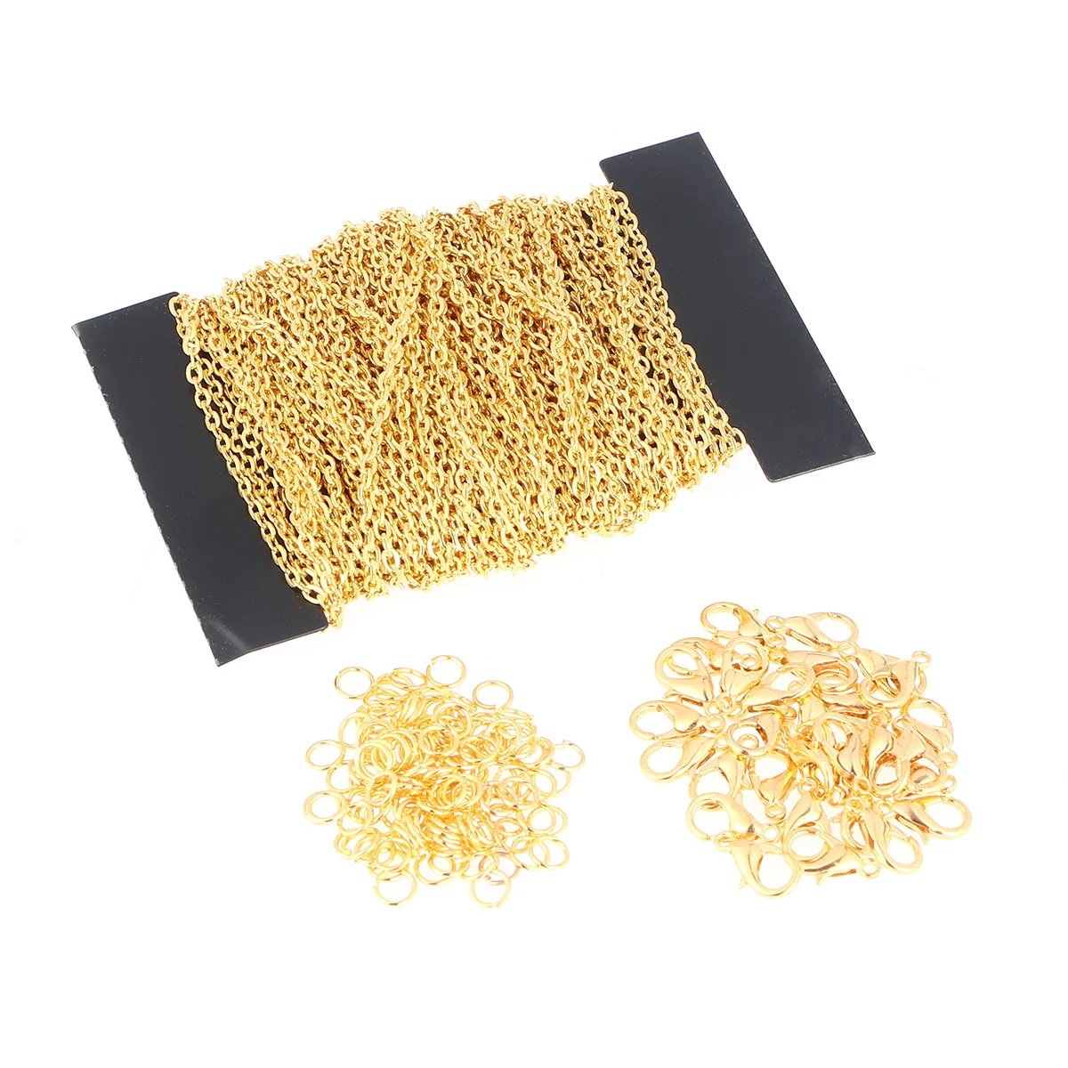 

12m Iron Chain DIY Necklace Kit 100 Open Rings 30 Lobster Clasps Jewelry Accessories for Crafting Handmade Jewelry