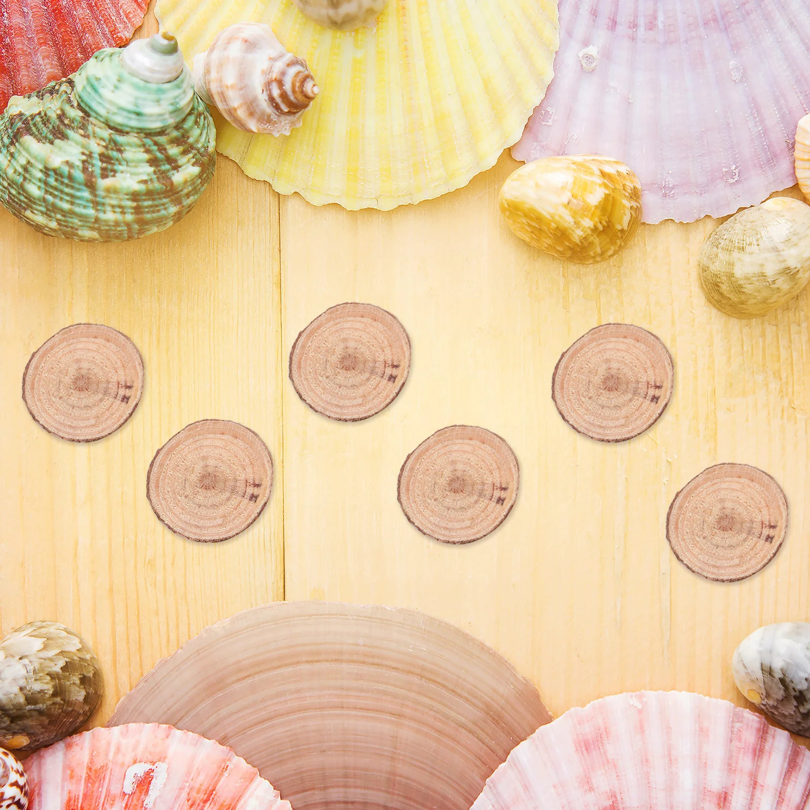 

120pcs Original Wood Slice Board Natural Round Wooden Discs For Diy Crafts Christmas Wedding Decor Wooden Rounds For Crafting