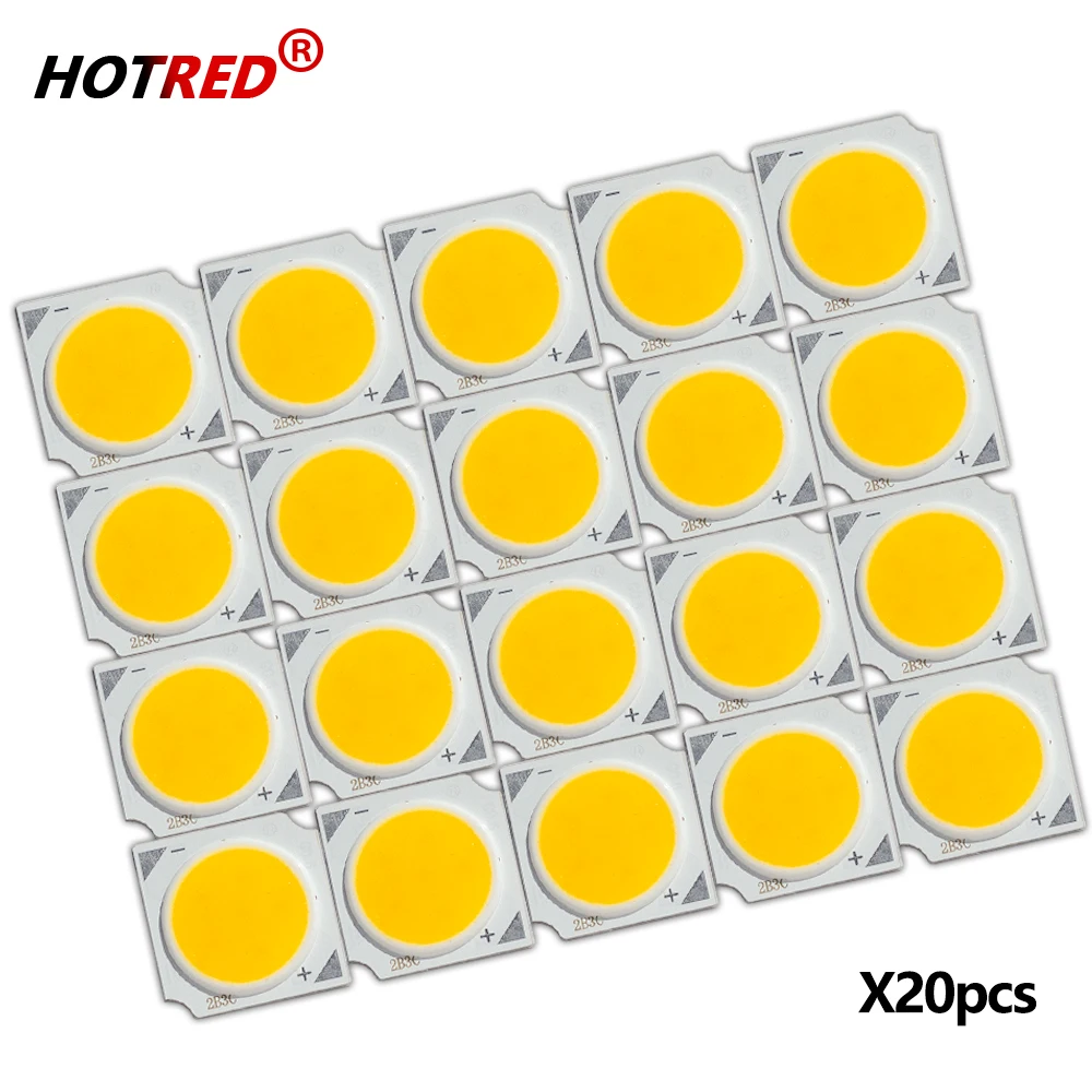 

20pcs LED COB Light Bulb 250mA 1313 3W 5W 7W 10W Warm White Cold White LED Source Chip Light Lamp SpotLight Downlight Lamps DIY