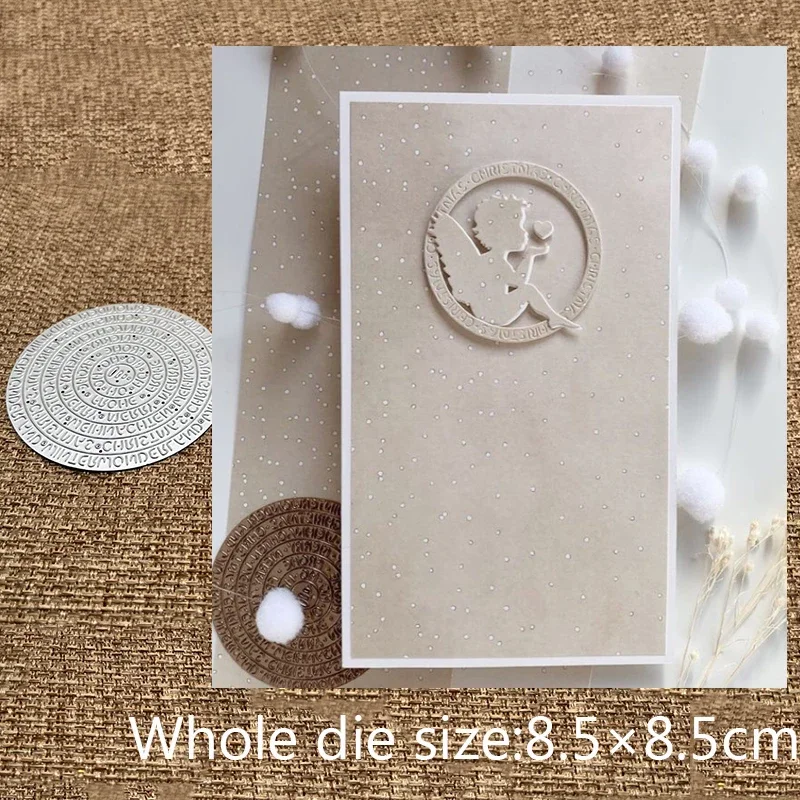 XLDesign Craft Metall-Schablonenform, Buchstaben, rund, Sammelalbum, Stanzungen, Album, Papier, Karte, Handwerk, Prägung, Metall-Stanzformen