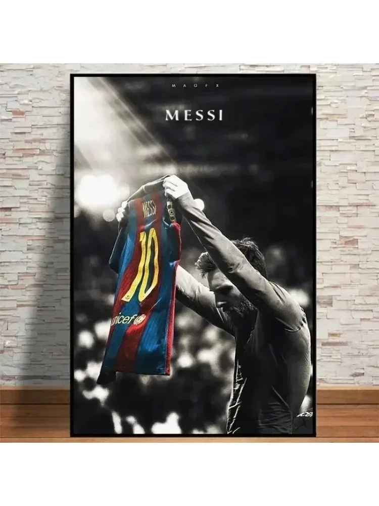 Classique Vintage mur Art Football étoile Lionel Messi HD toile imprimée affiche maison salon Club décoration Collection cadeau