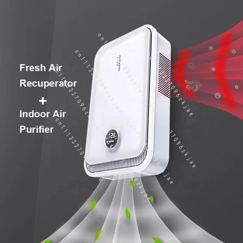 Wall-mounted Residential Household Air Freshener Ventilation System ERV Energy Recovery Ventilator
