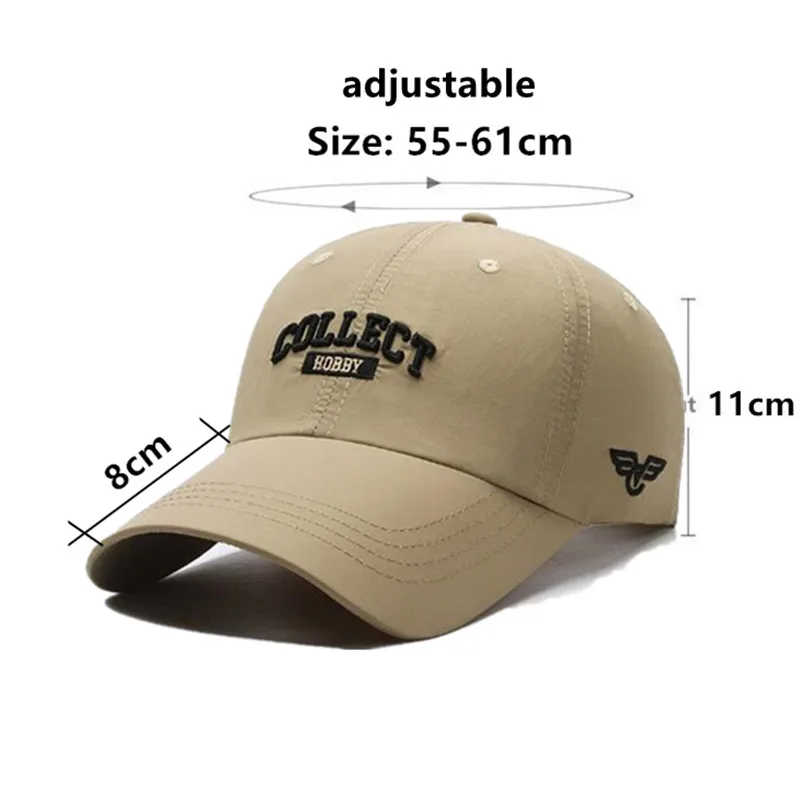 Snapback Cap New Summer Women's Hats Lightweight Thin Breathable Baseball Cap Camping Fishing Caps For Men Sunscreen Travel Hat