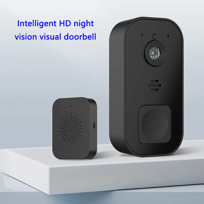 Wireless Intelligent Visual Doorbell Household Ding Dong Machine Cat Eye Intercom Monitoring HD Night Vision Capture Door Bell