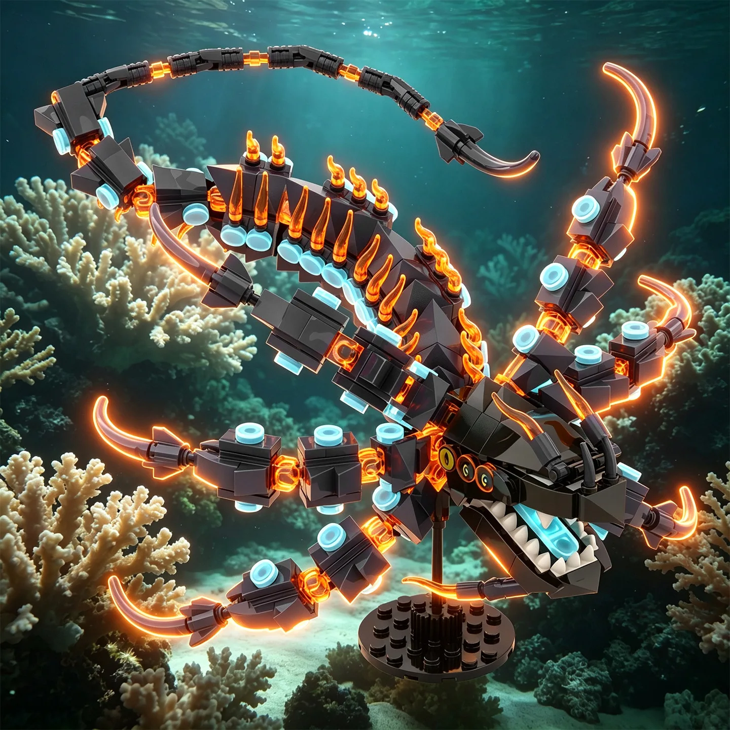 Subnautica2 Explore Tadpole Abyssal Giant Worm Modellbausatz Alien Waters Leviathan Shark Squid Duke's Monster Spielzeug – Detail 3