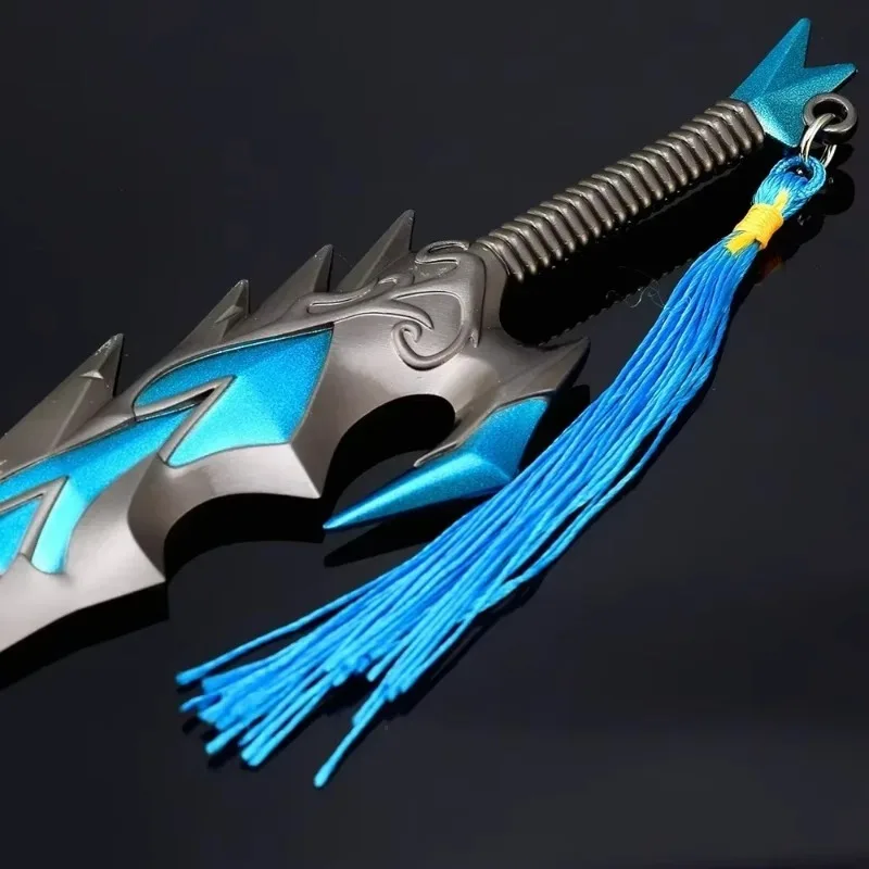 21CM Warcraft Game Weapon Unbreakable Will Lich King Metal Game Peripheral Blade Samurai Sword Weapon Model Crafts Gifts Toys