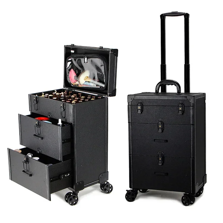 Cabinet Tie Rod Cosmetic Case Professional Makeup Artist Tattoo Embroidery Manicure Hair Multi-functional Toolbox Tow Box