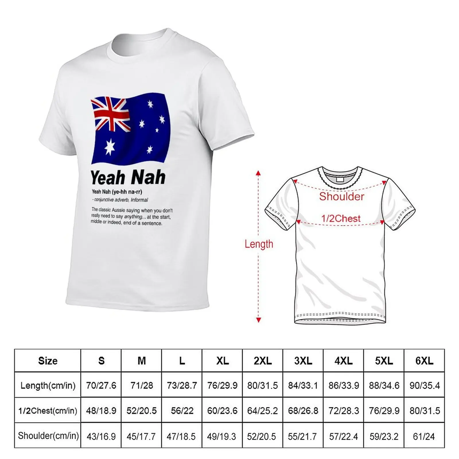 Yeah Nah (Version 2) T-Shirt t shirts for man cotton t shirt man casual t shirt for man T-shirt