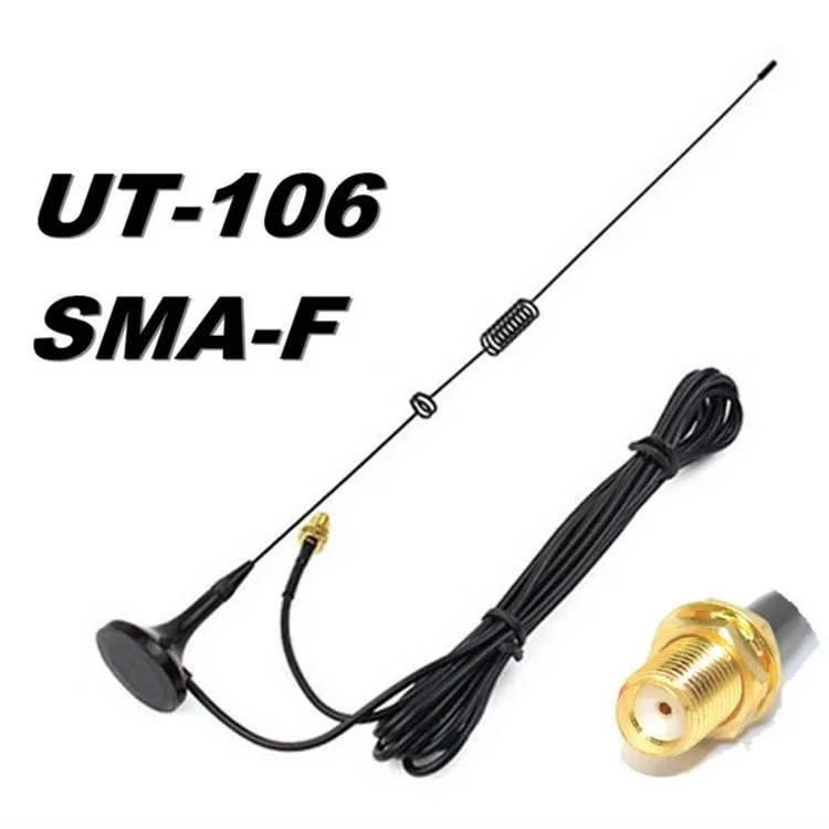 Antena magnética HF de UT-106UV para coche, dispositivo Talkie montado en vehículo, para Baofeng 888S, UV-5R, UV-10R, UV-9R