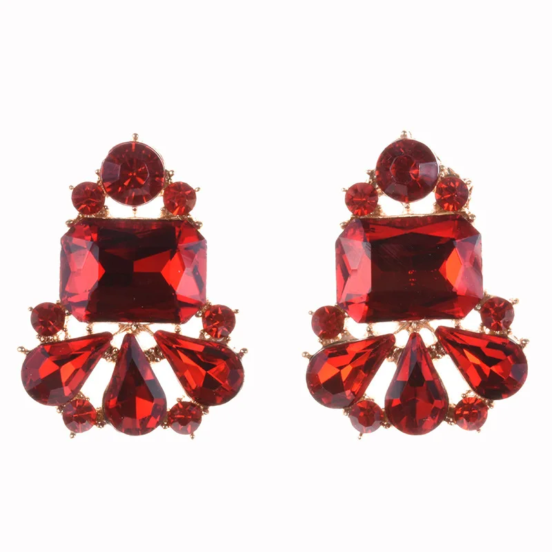 New earrings, fashionable big-name alloy diamond earrings, cross-border accessories manufacturers, overseas delivery