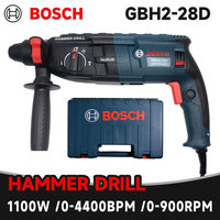 High Performance Bosch GBH2-28 Electric Rotary Hammer, 800W Motor, for Professional Concrete Drilling and Chiseling