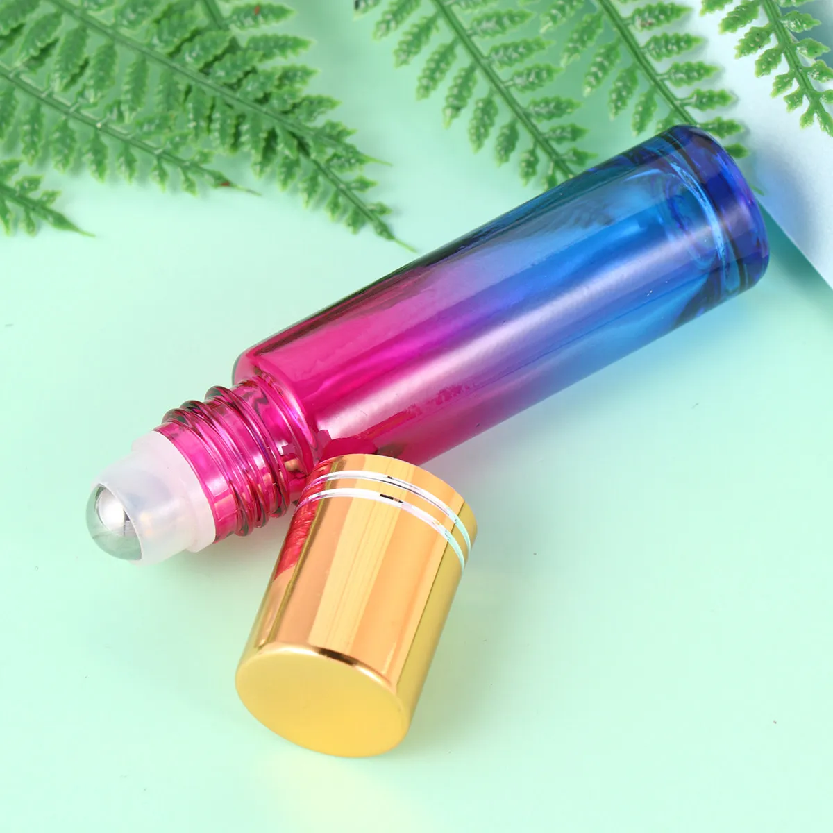 10Pcs Roll-on Bottle Leakproof Portable Mini Empty Subpackaging Bottle for Essential Oil Refillable Cosmetics Container Travel