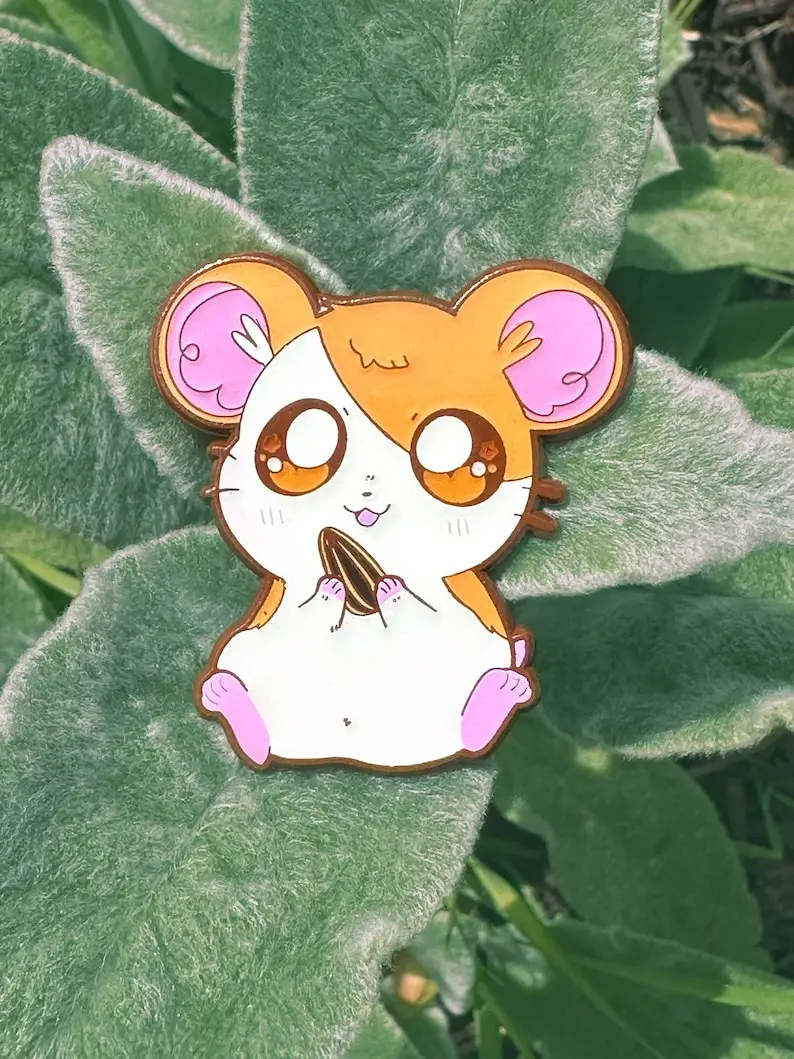 Hamtaro HamHam heartbreak Kawaii 90’s Anime Enamel Pin