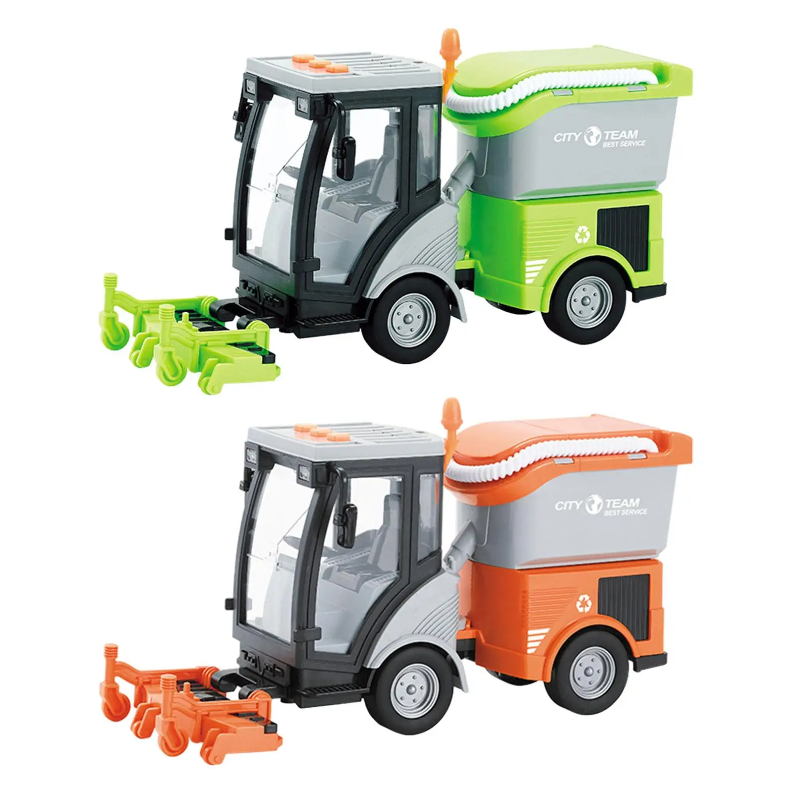 Street Sweeper Truck 1:16 Kids Heavy Duty Cleaning Vehicle Toy Birthday Gift