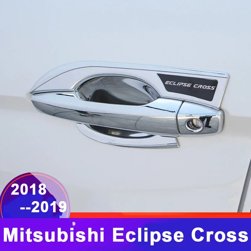 Car External Outer Door Handle Catch Cover Door Bowl Protection Trim Sticker For Mitsubishi Eclipse Cross 2018-2022 Accessories