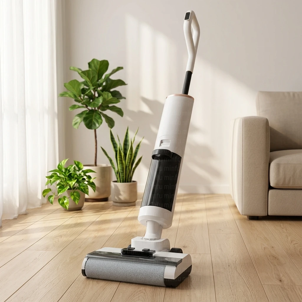 Smart Cordless Wet Dry Floor Vacuum Cleaner Powerful Brushless Motor Floor Washer Mop for Household Hotel Use Battery Powered
