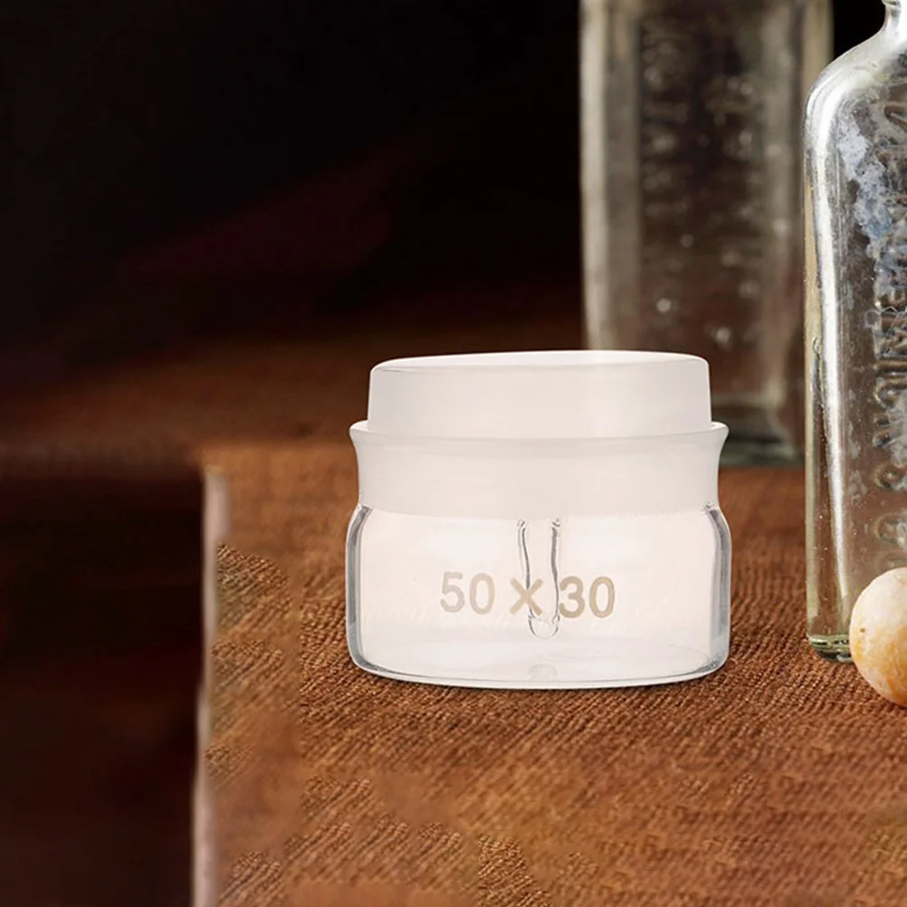 

Glass Sampling Jar Borosilicate Laboratory Clear Round Storage Can Lid Multipurpose Experimental Weighing Can Sample Holder