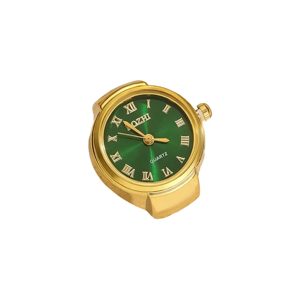 Creative Alloy Digital Ring Watch Ring Shape Mini Size Finger Watch Digital Display Casual Finger Accessory Party Wear