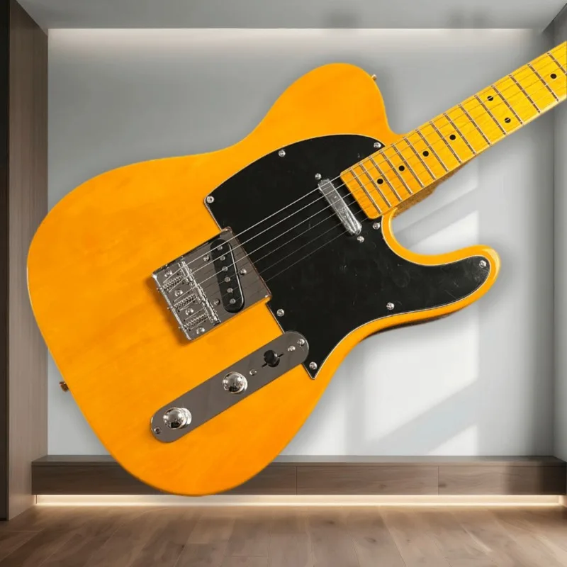 Hot Sales TL Style Electric Guitar Butterscotch Blonde Finish Maple Neck SS Pickups Electric Guitar for Beginner Performance