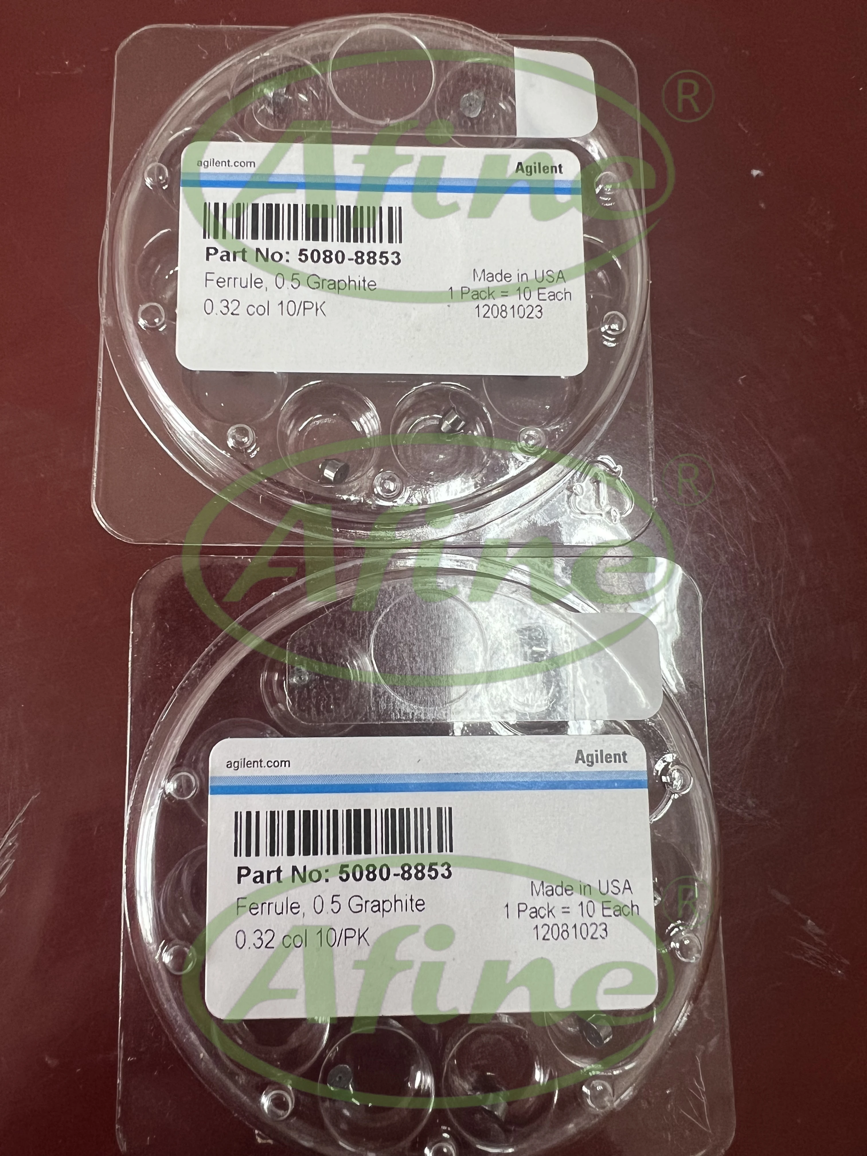 

AFINE Agilent Ferrule, graphite, short, 0.5 mm id, for 0.1 to 0.32 mm columns, 10Pcs/Pack,5080-8853