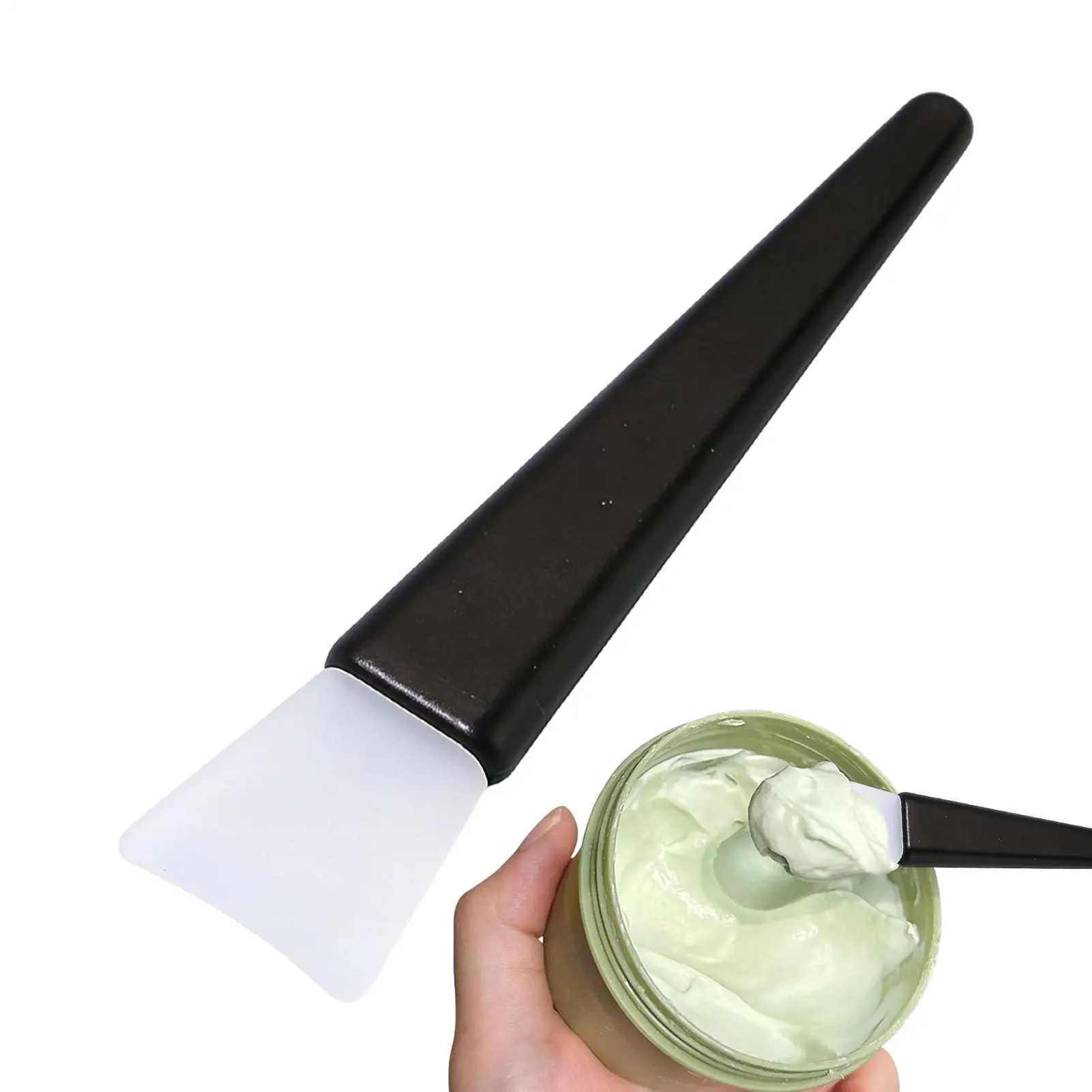 Silicone Face Brush Reusable Facial Mud Lotion Applicator Clay Masque Silicone Brush for Hotel Commuting Business Trip Home Spa