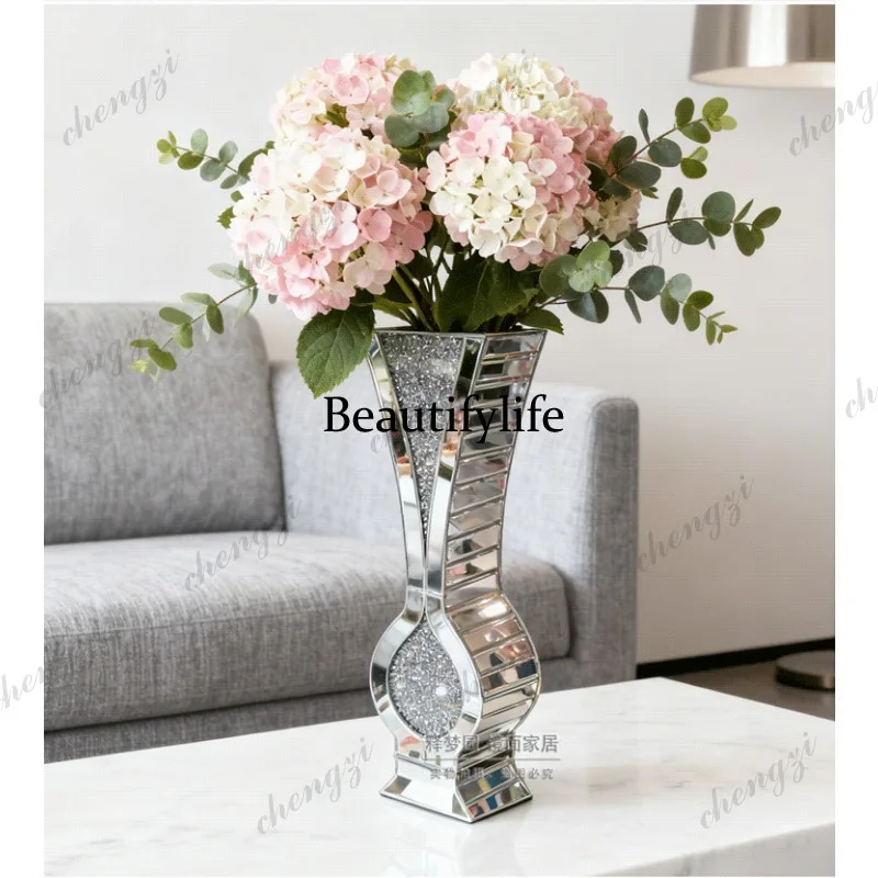 A95 European mirror vase flower arrangement ornament home decoration wedding flower arrangement ornament