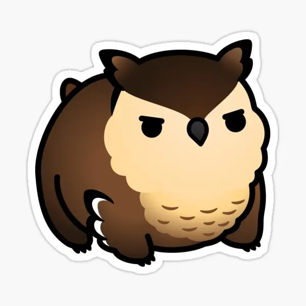 Chubby Owlbear  5PCS Stickers for Kid Window Stickers Bumper Print Background Laptop Living Room Decorations Cartoon Cute Car