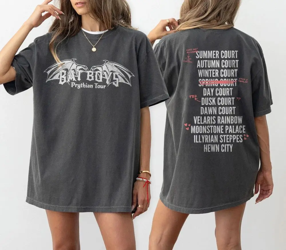 Camiseta Acotar The Bat Boys Retro, Camiseta da Banda The Bat Boys Prythian Tour, Camiseta Inspirada em Rhysand SJM, Camiseta Unissex Night Court