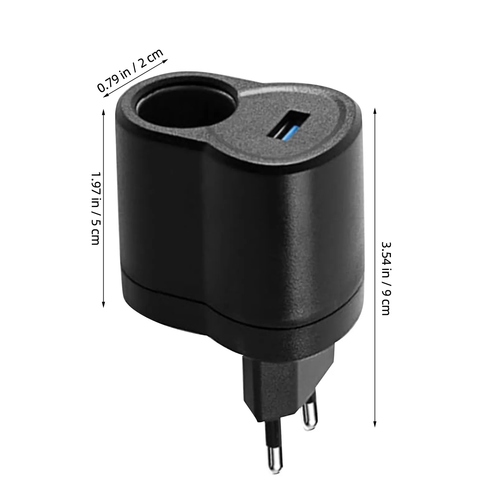 220V Ac to 12V Dc Car Cigarette Lighter Adapter USB Charger Plug Compact Power Supply Transformer Lighter Plug USB Adapter