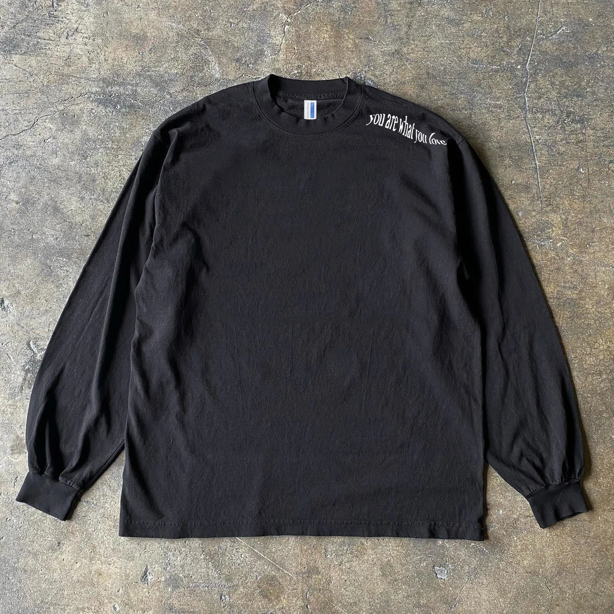 Heavyweight 300g Pure Cotton Long Sleeve T-Shirt Vintage Trendy Design for Students Couples Spring Autumn Wear