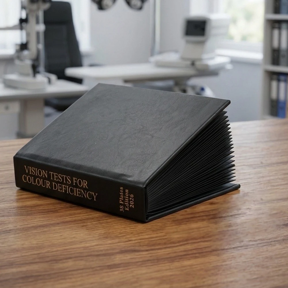 19*14.8*4cm Ishihara Test Book Optometry Color Blindness Test Diagnostic Color Plates Eye Shading Lenses Included