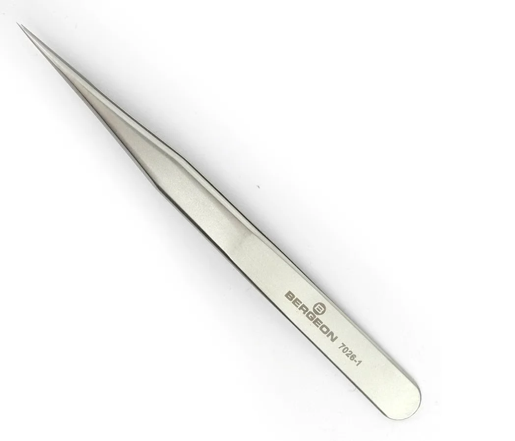 Bergeon 7026-1 Tweezer Antimagnetic Strong Perfect Finish