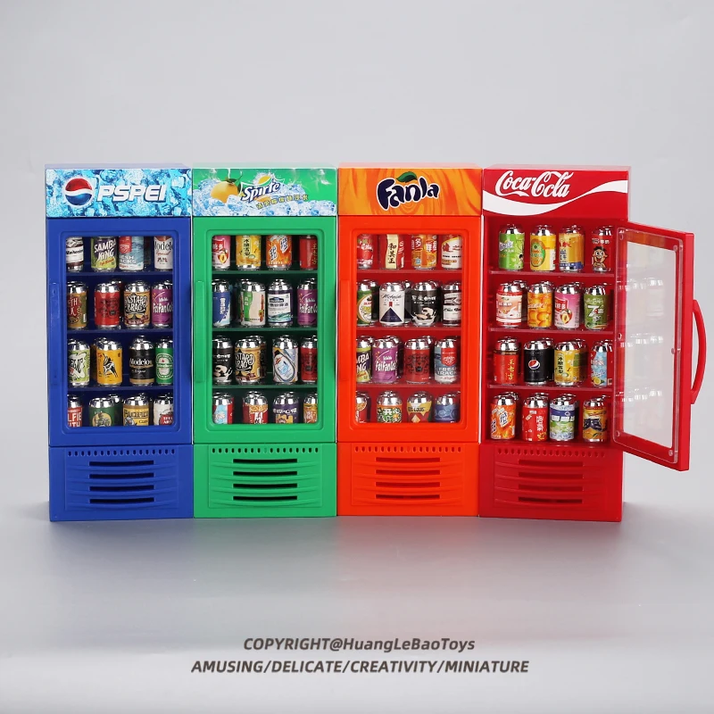 Mini Simulation Cola Freezer Refrigerator Model Decoration for 1/10 RC Crawler Car AXIAL SCX10 TRX4 Defender RC4WD D90 Diy Parts
