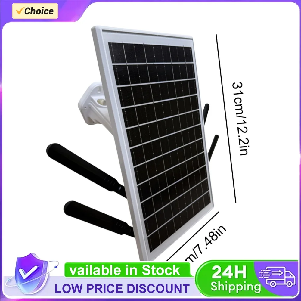 Solar Panel Powered Outdoor Wireless Router with SIM Card Slot 4G LTE Modem Router WiFi Hotspot for Outdoor Camera Etc