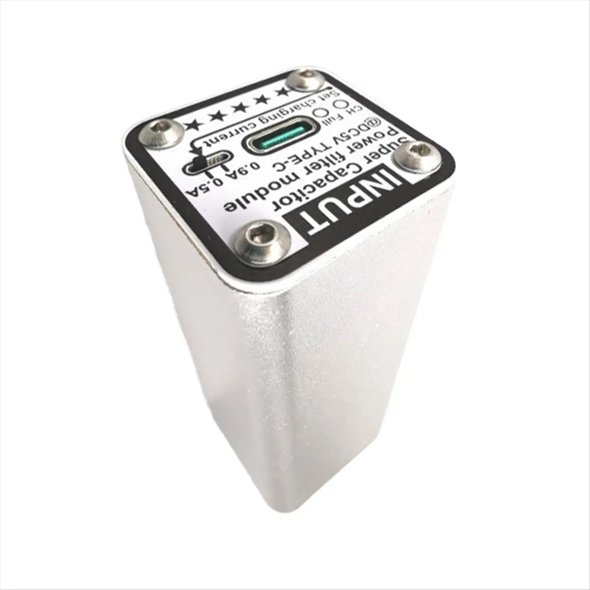 (DT37) Type-C to Type-C DC 5V Super Capacitor Power Filter Enhanced Audio Dynamics for Audio Video Equipment PC